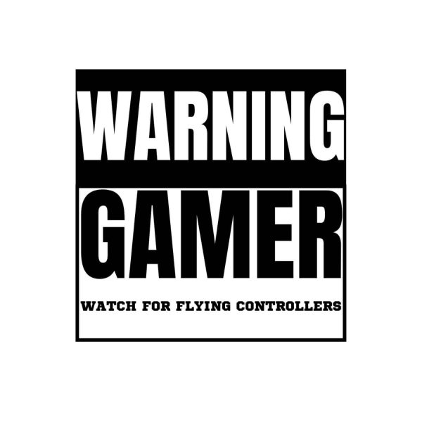 Warning Gamer Watch For Flying Controllers SVG, PNG, JPG, PDF Files