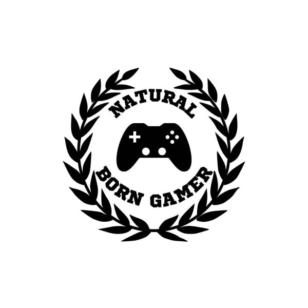 Natural Born Gamer Wreath SVG, PNG, JPG, PDF Files