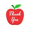 Thank You With Apple SVG, PNG, JPG, PDF Files