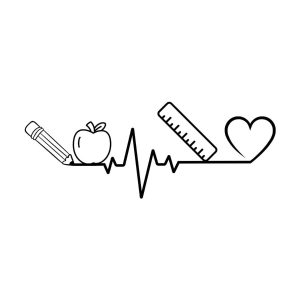 Teacher Heartbeat SVG, PNG, JPG, PDF Files