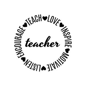 Teach Love Inspire Motivate Listen Encourage SVG, PNG, JPG, PDF Files