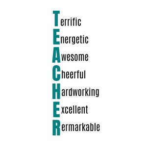 Teacher Acronym SVG, PNG, JPG, PDF Files