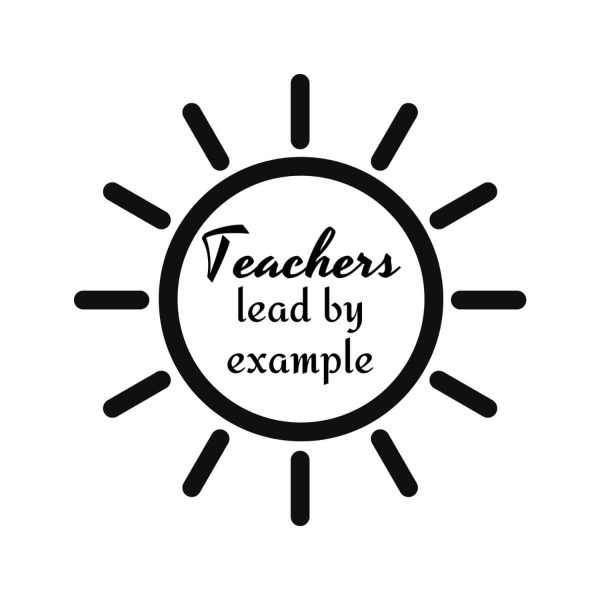 Teachers Lead by Example Sun SVG, PNG, JPG, PDF Files