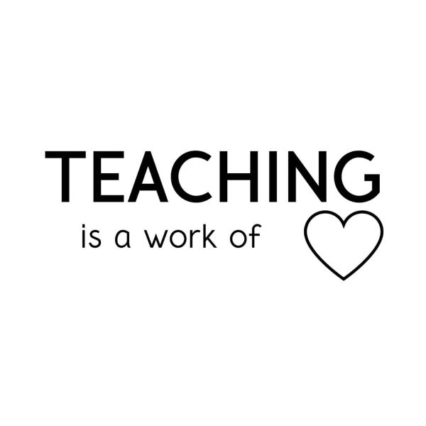 Teaching Is A Work Of Heart With Heart SVG, PNG, JPG, PDF Files