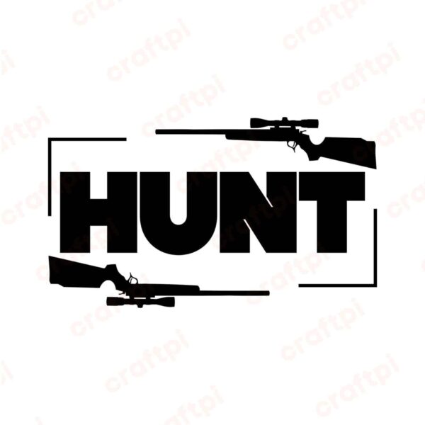 Hunt With Rifle Frame SVG, PNG, JPG, PDF Files