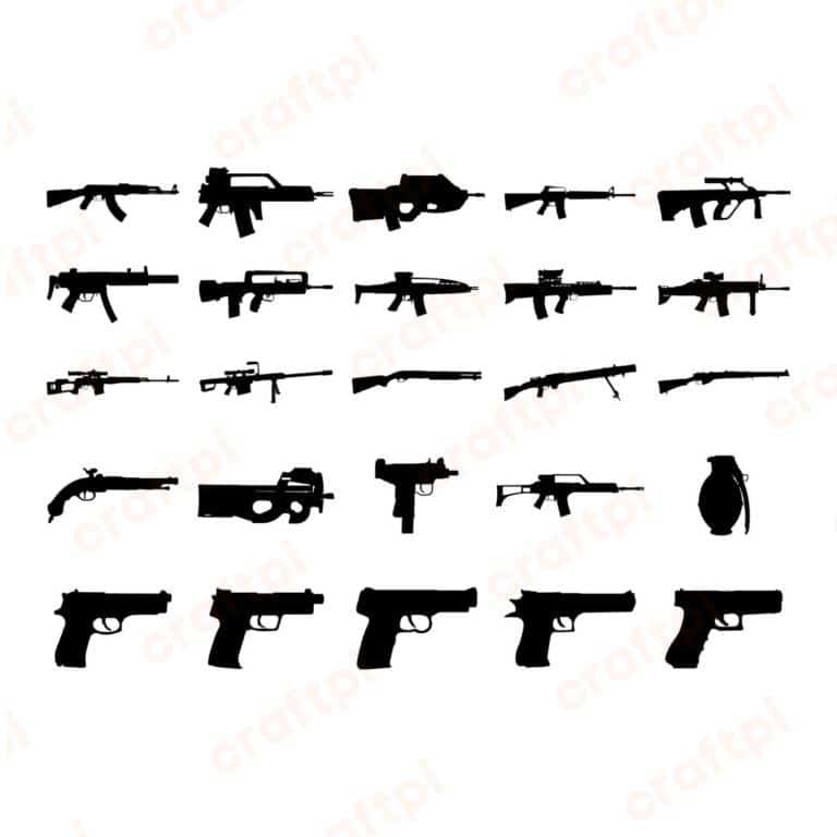 Gun Bundle SVG, PNG, JPG, PDF Files
