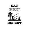 Eat Sleep Hunting Repeat SVG, PNG, JPG, PDF Files