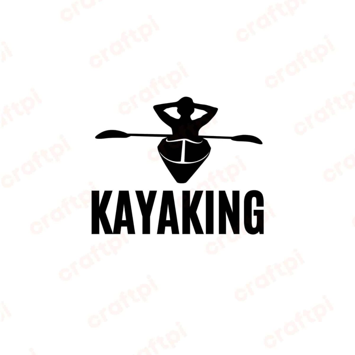 Kayaking Man Chilling SVG, PNG, JPG, PDF Files
