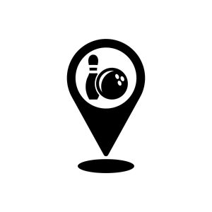 Bowling Location Icon SVG, PNG, JPG, PDF Files