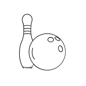 Bowling Pin And Ball SVG, PNG, JPG, PDF Files