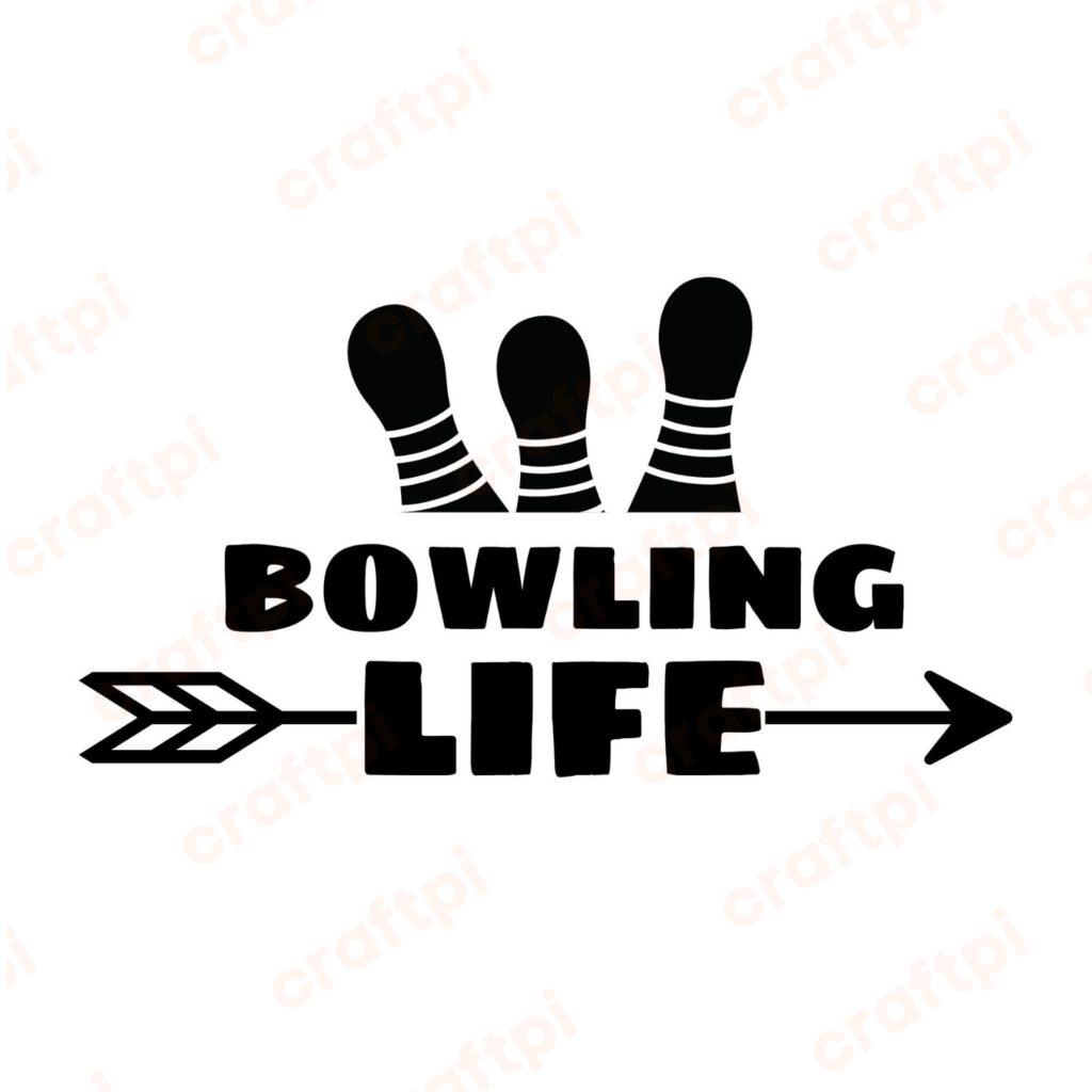 Bowling Life With Arrow SVG, PNG, JPG, PDF Files