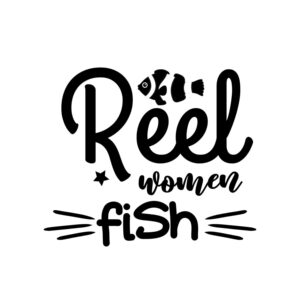 Reel Women Fish SVG, PNG, JPG, PDF Files