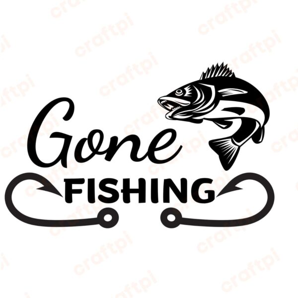 Gone Fishing SVG, PNG, JPG, PDF Files