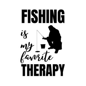 Fishing Is My Favorite Therapy SVG, PNG, JPG, PDF Files
