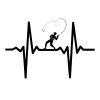 Fishing Heartbeat SVG, PNG, JPG, PDF Files