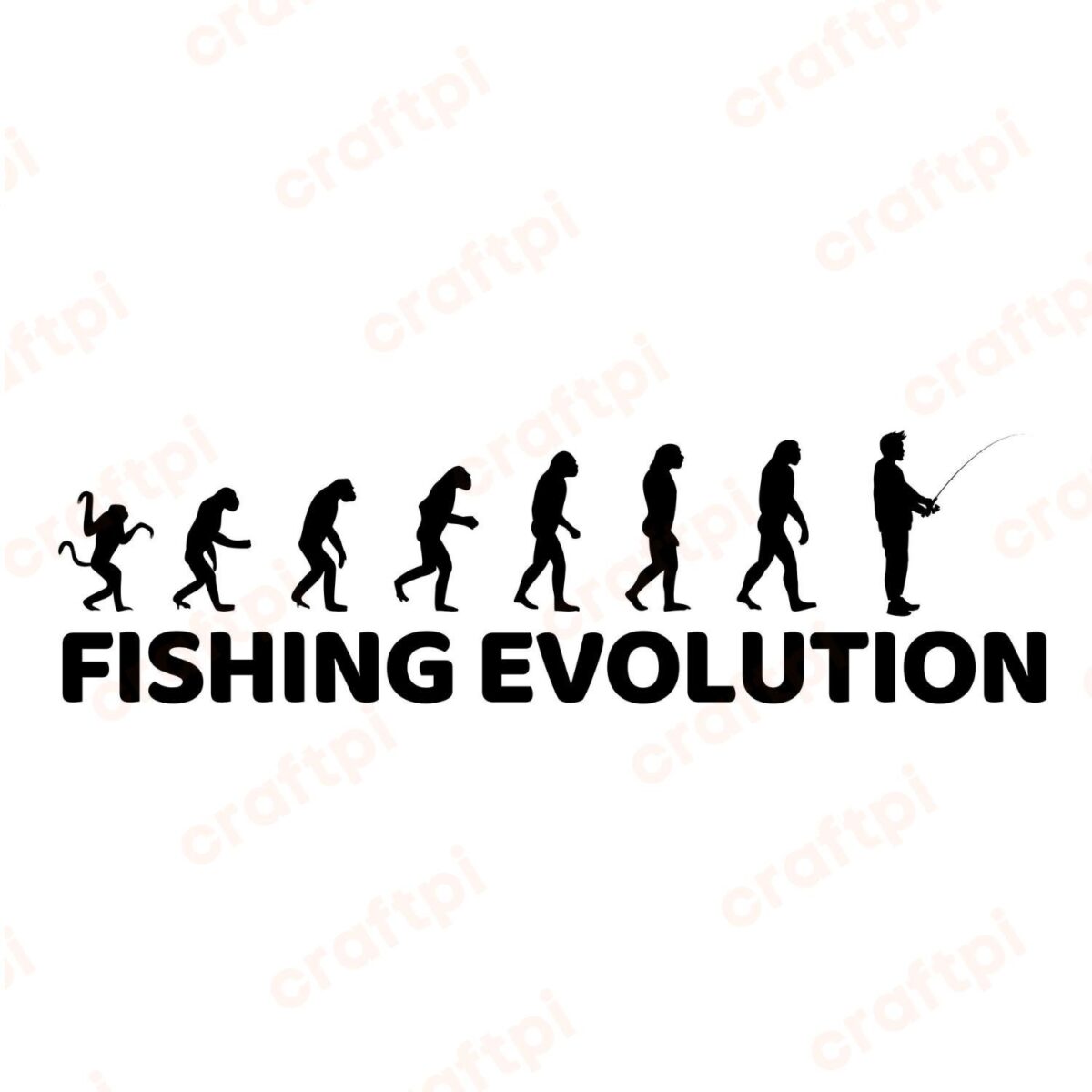 Fishing Evolution SVG, PNG, JPG, PDF Files