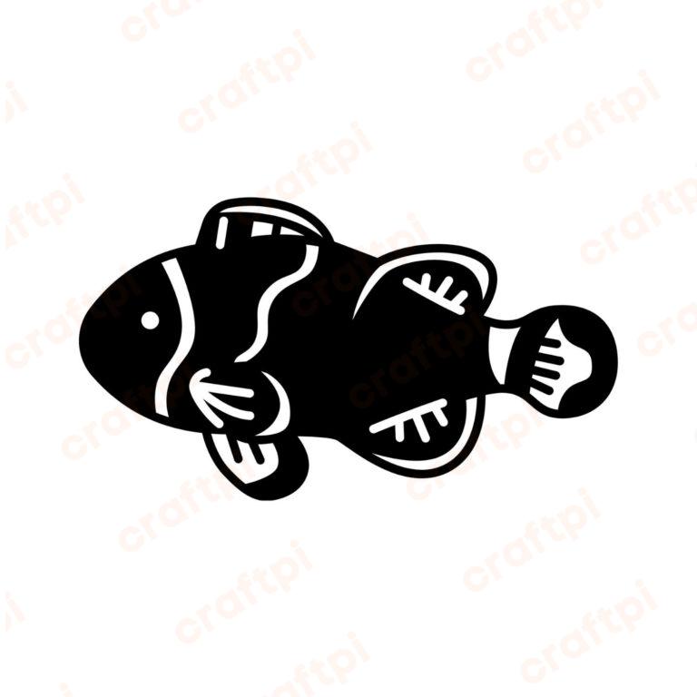 Clownfish Tropical Fish Clipart SVG, PNG, JPG, PDF Files
