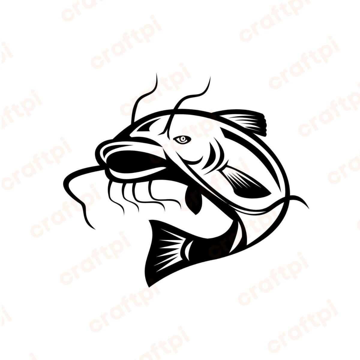 Catfish Fish Clipart SVG, PNG, JPG, PDF Files