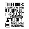 Toilet Rules SVG, PNG, JPG, PDF Files