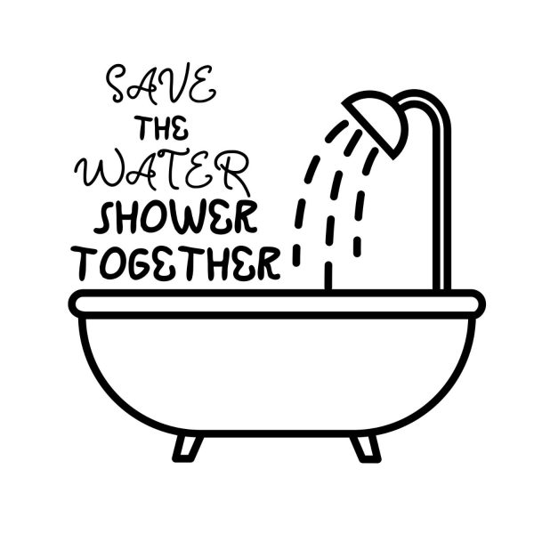 Save The Water Shower Together SVG, PNG, JPG, PDF Files