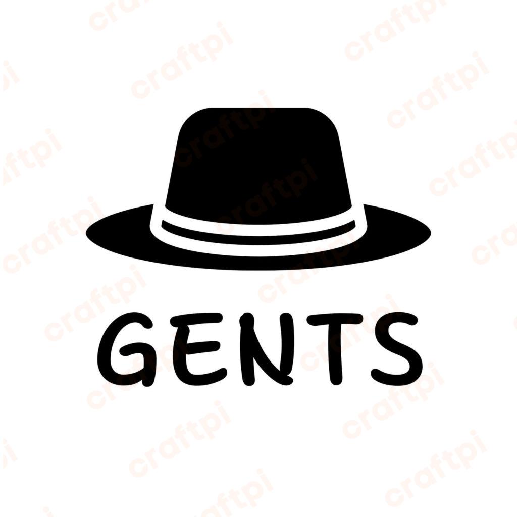 Hat Gents SVG, PNG, JPG, PDF Files