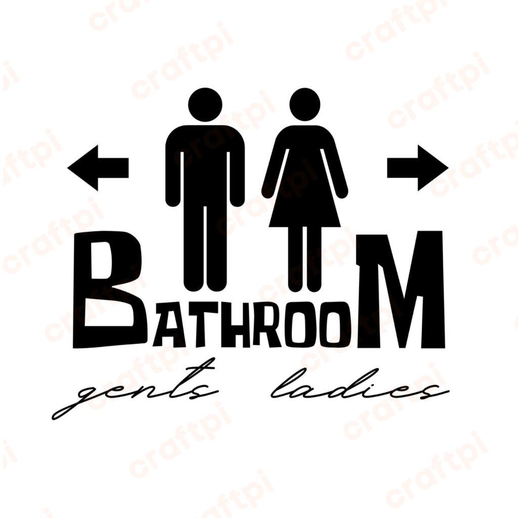 Bathroom Gents Ladies SVG, PNG, JPG, PDF Files