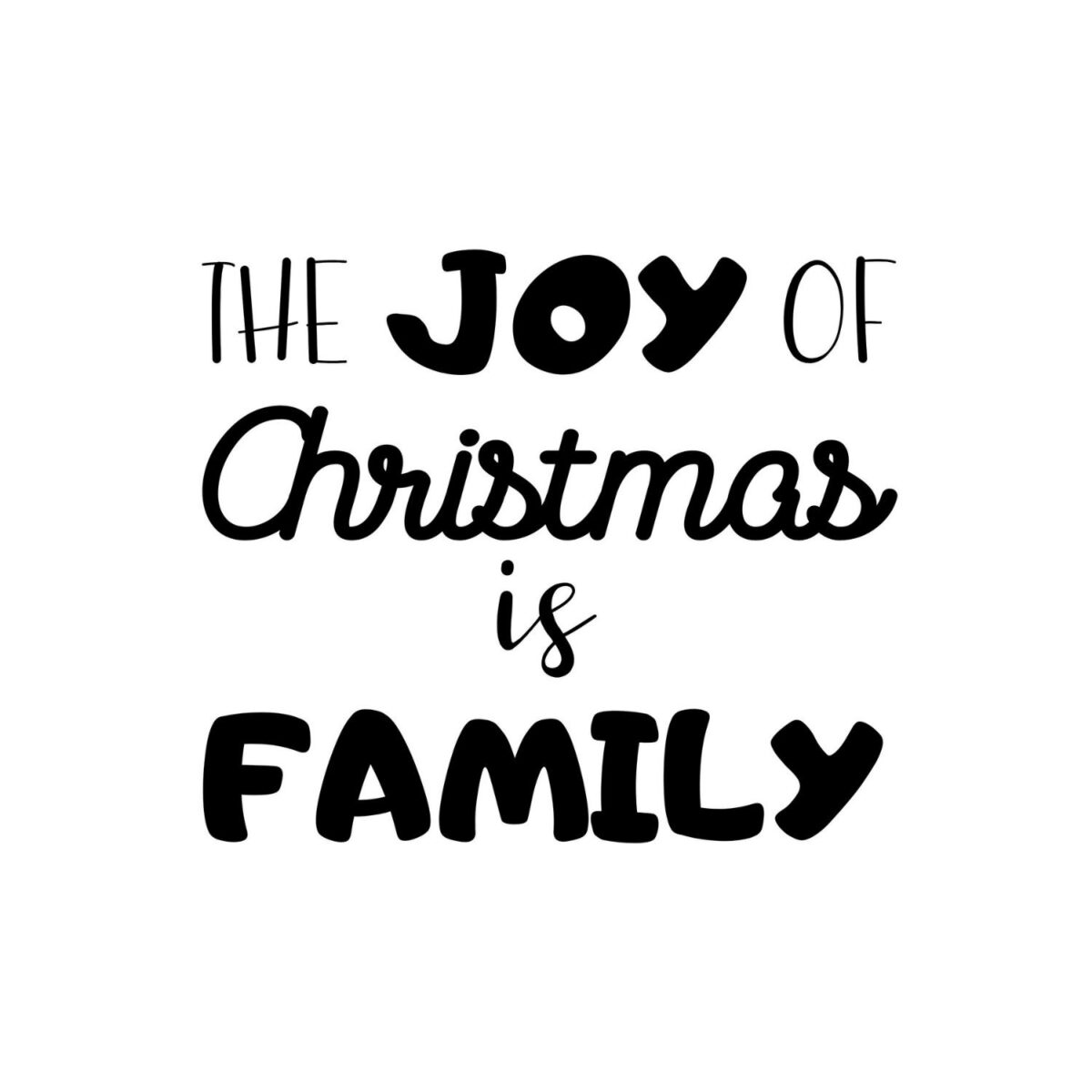 The Joy of Christmas is Family SVG, PNG, JPG, PDF Files