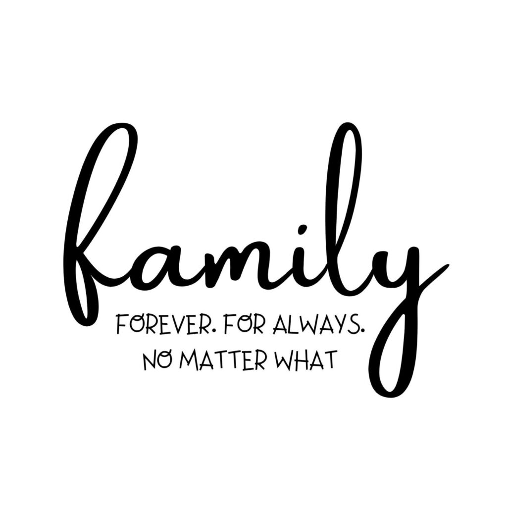 Family Forever For Always No Matter What SVG, PNG, JPG, PDF Files
