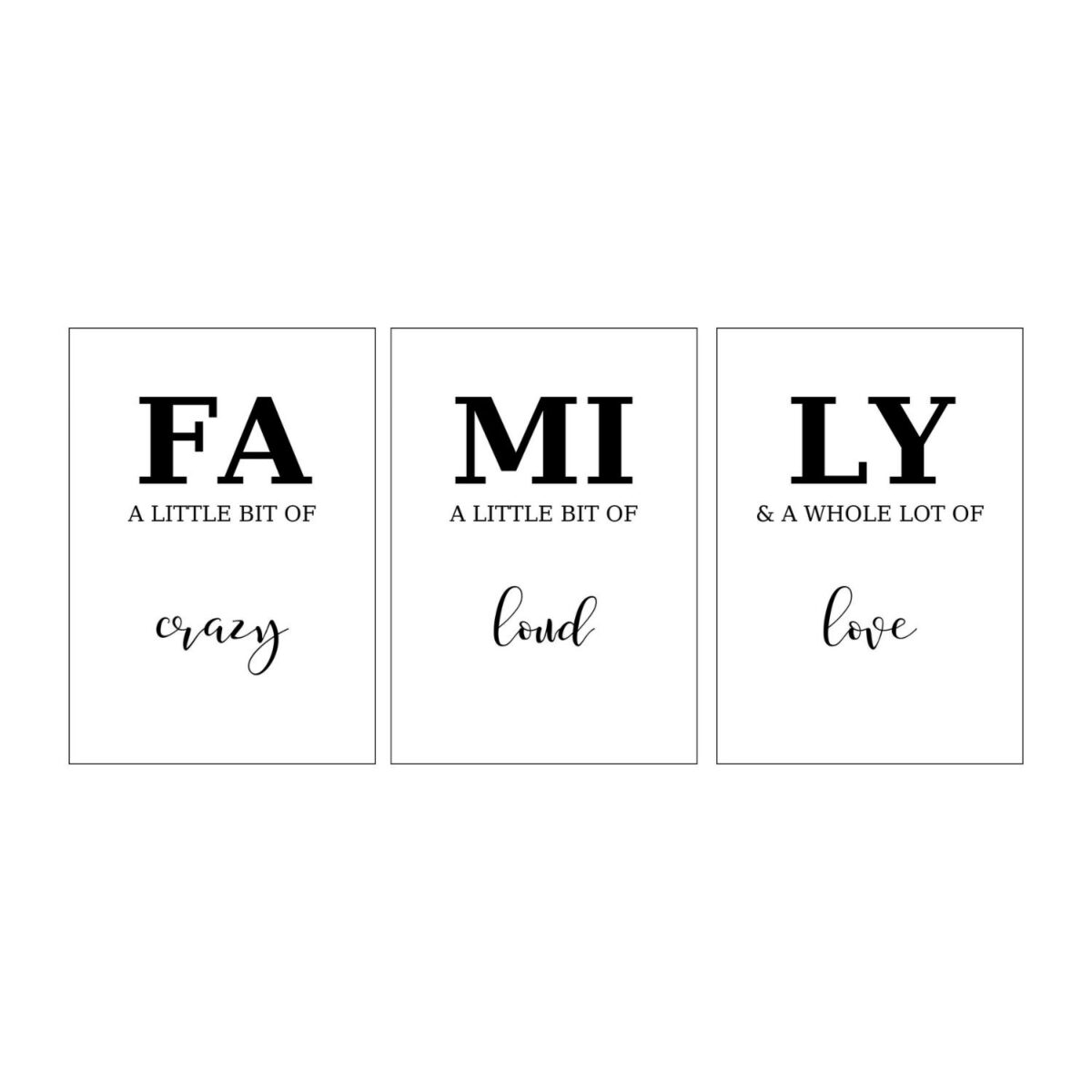Family A Little Bit Of Crazy Loud Love SVG, PNG, JPG, PDF Files