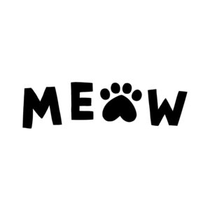 Cat Meow Paw SVG, PNG, JPG, PDF Files