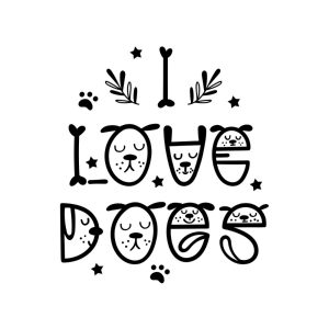 I Love Dogs SVG, PNG, JPG, PDF Files