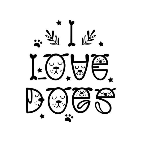 I Love Dogs SVG, PNG, JPG, PDF Files