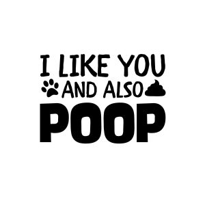 I Like You And Also Poop SVG, PNG, JPG, PDF Files
