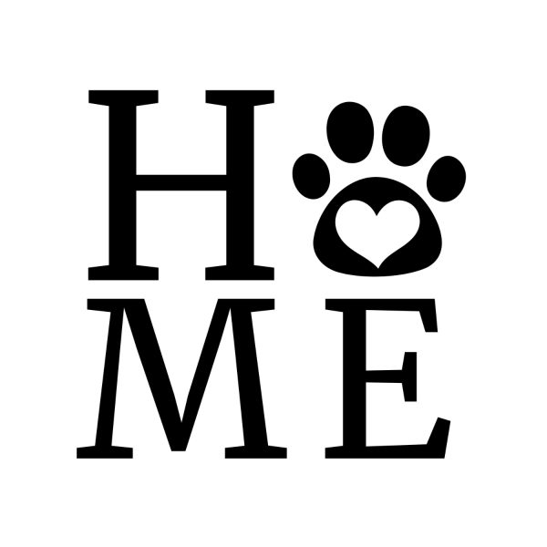 Home Dog Paw SVG, PNG, JPG, PDF Files