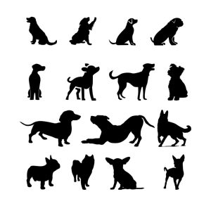 Dogs Silhouette Bundle SVG, PNG, JPG, PDF Files