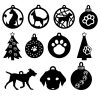 Dog And Paw Ornament Bundle SVG, PNG, JPG, PDF Files