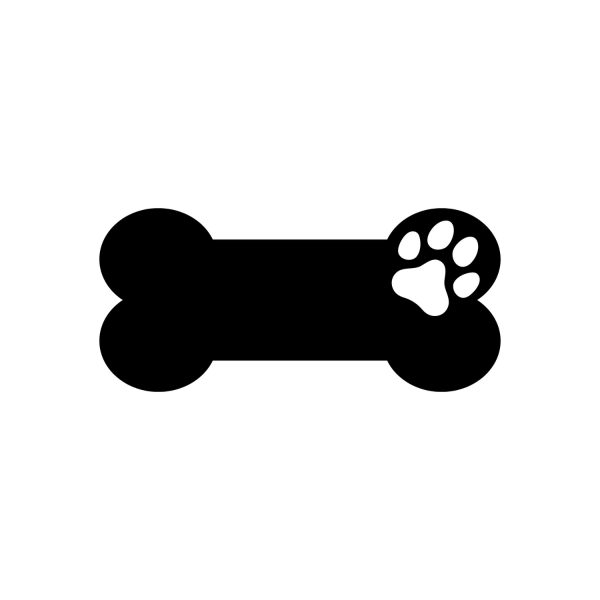 Bone With Paw SVG, PNG, JPG, PDF Files