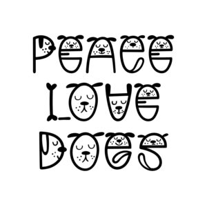 Peace Love Dogs SVG, PNG, JPG, PDF Files