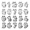 Numbers With Cat Figure SVG, PNG, JPG, PDF Files