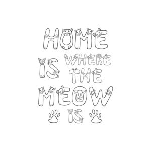 Home Is Where The Meow Is SVG, PNG, JPG, PDF Files