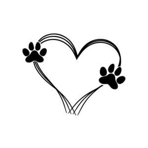 Heart With Paw SVG, PNG, JPG, PDF Files