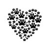 Heart Made From Paw SVG, PNG, JPG, PDF Files