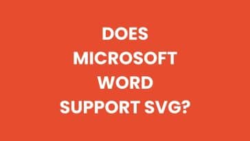 Does Microsoft Word support SVG