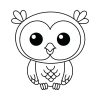 Free Cute Owl Outline SVG, PNG, JPG, PDF Files