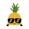 Free Cute Pineapple With Sunglasses SVG, PNG, JPG, PDF Files