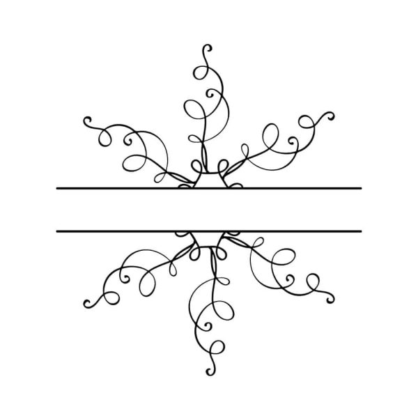 Free Decorative Split Text Frame SVG, PNG, JPG, PDF Files