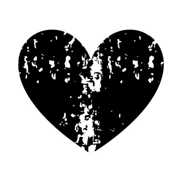 Free Distressed Heart Shape SVG, PNG, JPG, PDF Files