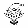 Free Elf Outline SVG, PNG, JPG, PDF Files