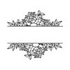 Free Floral Split SVG, PNG, JPG, PDF Files