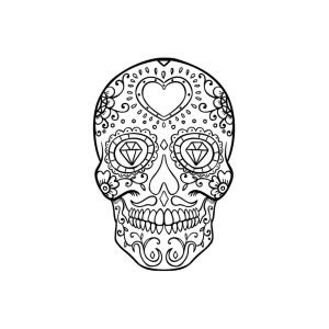 Free Floral Sugar Skull SVG, PNG, JPG, PDF Files